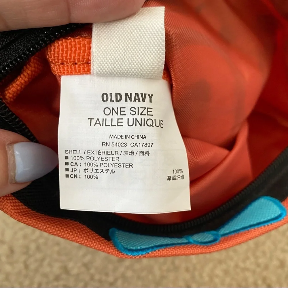 Old Navy 5.5” x 8.5” Orange Fox Zip up Pencil Pouch